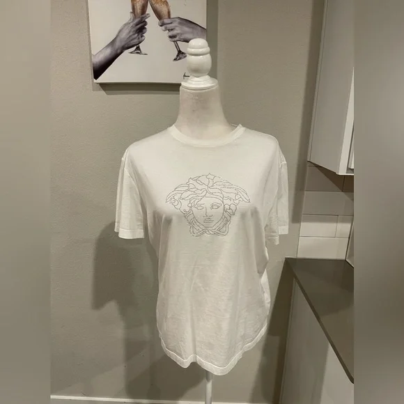 NWT Versace Medusa studded embellished logo Tshirt tee - Picture 4 of 9